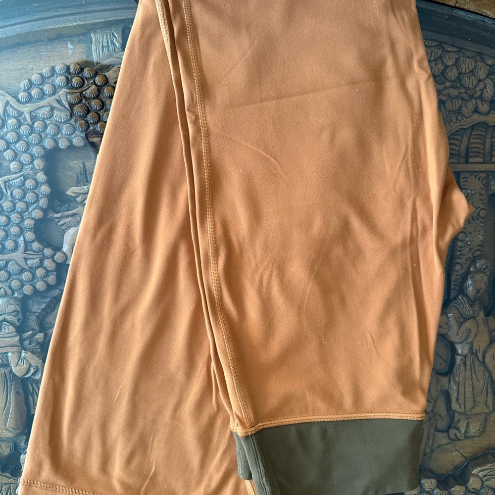 lululemon athletica Orange and Olive Leggings